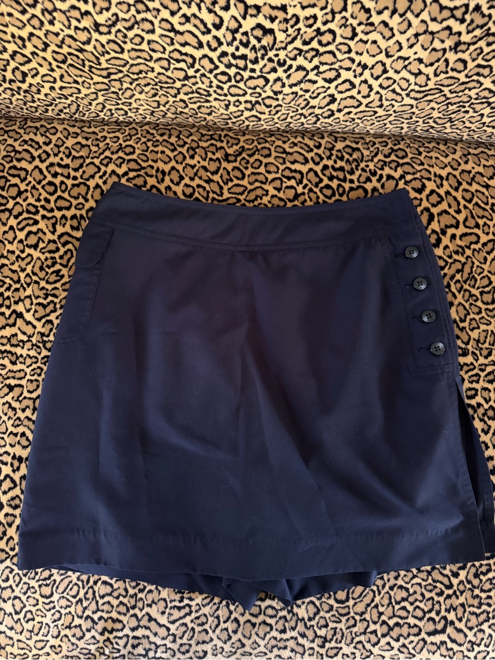 Izod Navy Skort with Side Button Detail